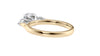 Round and Pear Cut Trilogy Diamond Engagement Ring