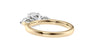 Round and Pear Cut Trilogy Diamond Engagement Ring