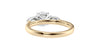 Round and Pear Cut Trilogy Diamond Engagement Ring