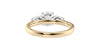 Round and Pear Cut Trilogy Diamond Engagement Ring