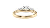 Round and Pear Cut Trilogy Diamond Engagement Ring