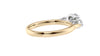 Round and Pear Cut Trilogy Diamond Engagement Ring
