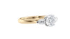 Round and Pear Cut Trilogy Diamond Engagement Ring