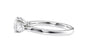 Round and Pear Cut Trilogy Diamond Engagement Ring