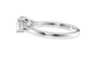 Round and Pear Cut Trilogy Diamond Engagement Ring