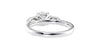 Round and Pear Cut Trilogy Diamond Engagement Ring