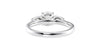 Round and Pear Cut Trilogy Diamond Engagement Ring