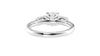 Round and Pear Cut Trilogy Diamond Engagement Ring
