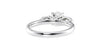 Round and Pear Cut Trilogy Diamond Engagement Ring
