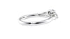 Round and Pear Cut Trilogy Diamond Engagement Ring