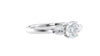 Round and Pear Cut Trilogy Diamond Engagement Ring