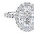 2 carat lab grown diamond oval cut halo engagement ring white gold. McGuire Diamonds. 