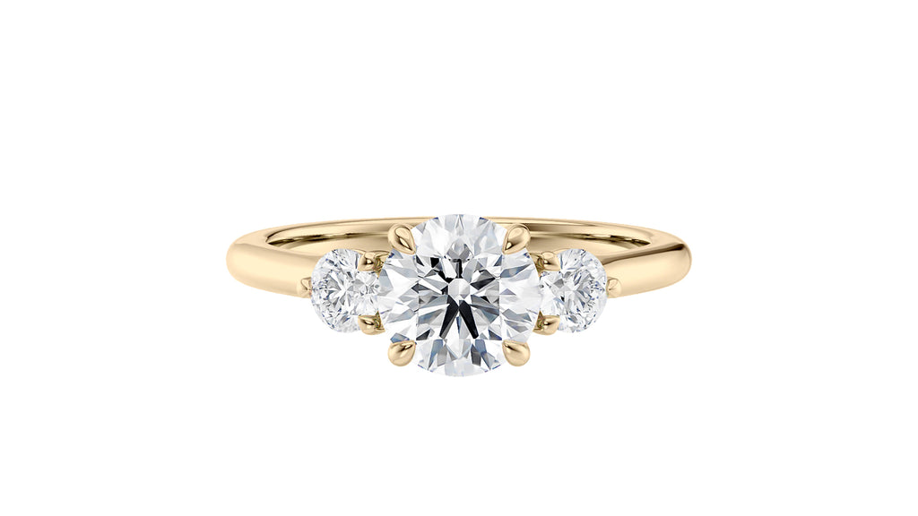 Round Classic 3 Stone Diamond Engagement Ring
