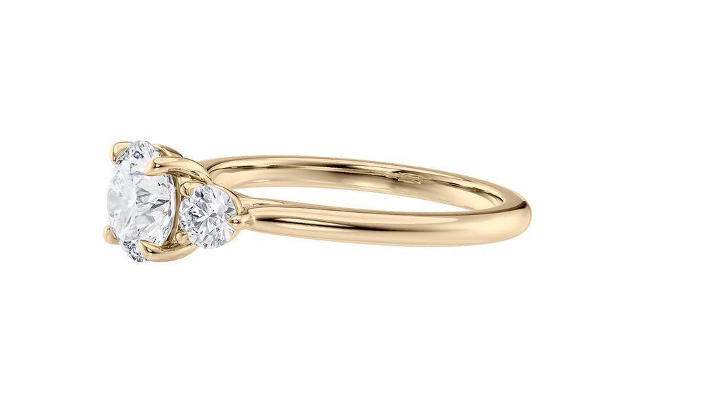 Round Classic 3 Stone Diamond Engagement Ring