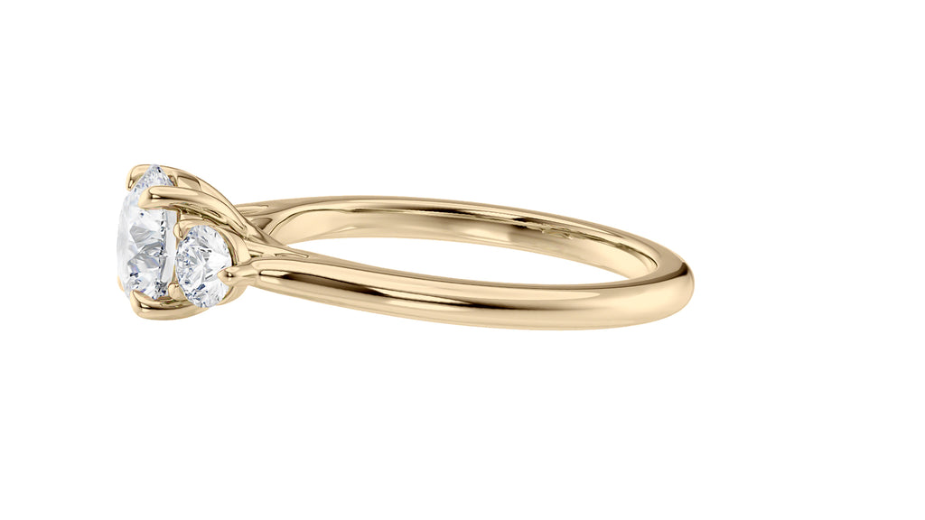 Round Classic 3 Stone Diamond Engagement Ring