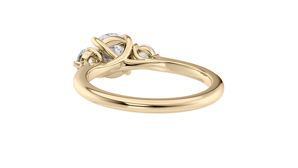 Round Classic 3 Stone Diamond Engagement Ring