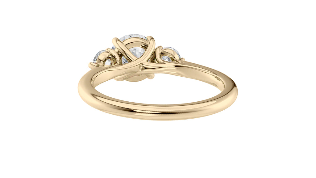 Round Classic 3 Stone Diamond Engagement Ring