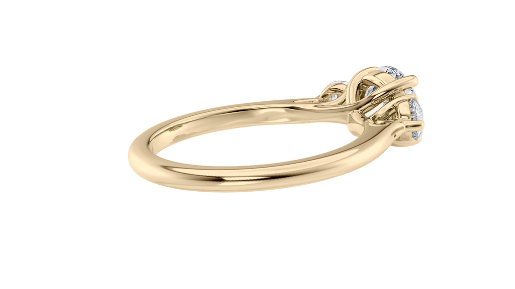 Round Classic 3 Stone Diamond Engagement Ring