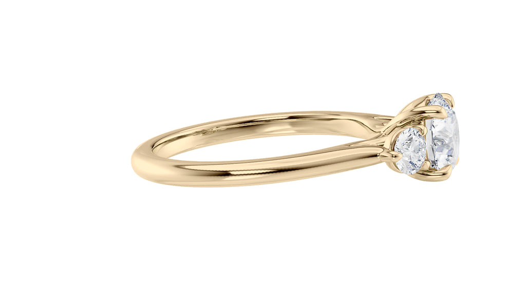 Round Classic 3 Stone Diamond Engagement Ring