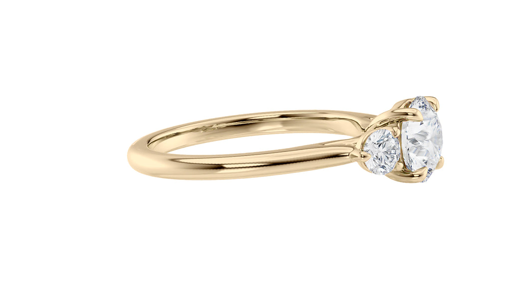 Round Classic 3 Stone Diamond Engagement Ring
