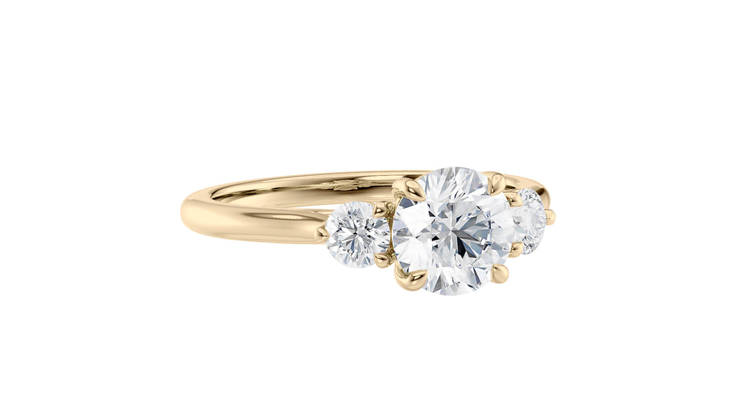 Round Classic 3 Stone Diamond Engagement Ring