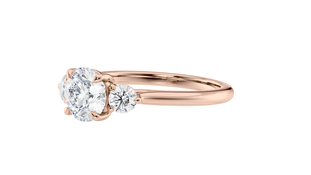 Round Classic 3 Stone Diamond Engagement Ring