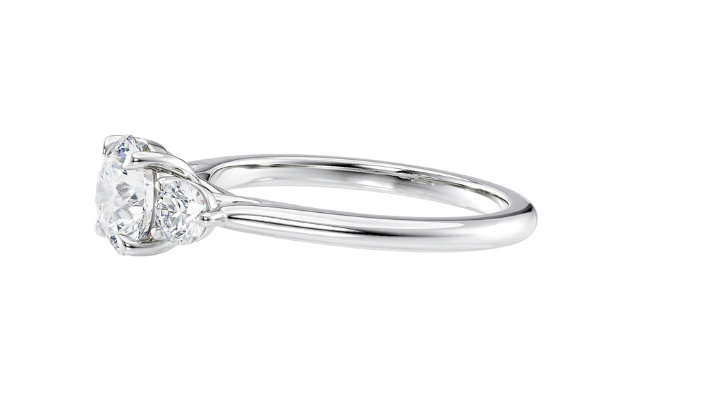 Round Classic 3 Stone Diamond Engagement Ring