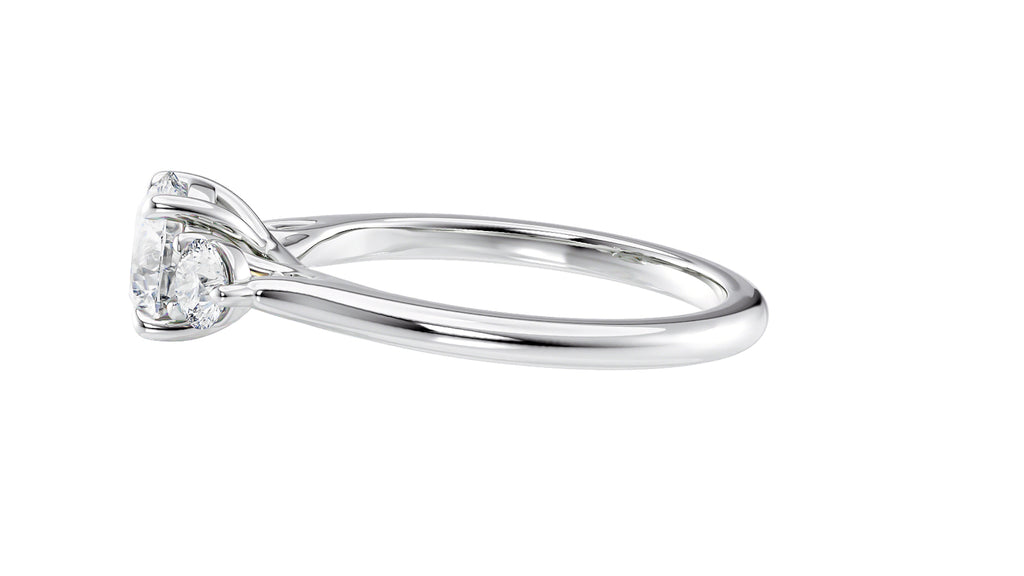 Round Classic 3 Stone Diamond Engagement Ring