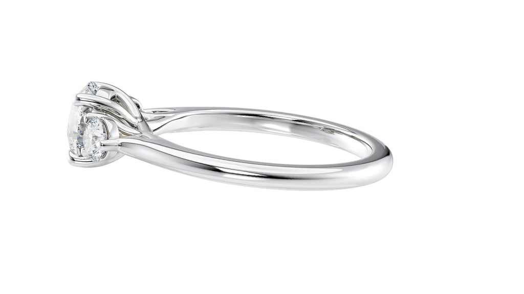 Round Classic 3 Stone Diamond Engagement Ring