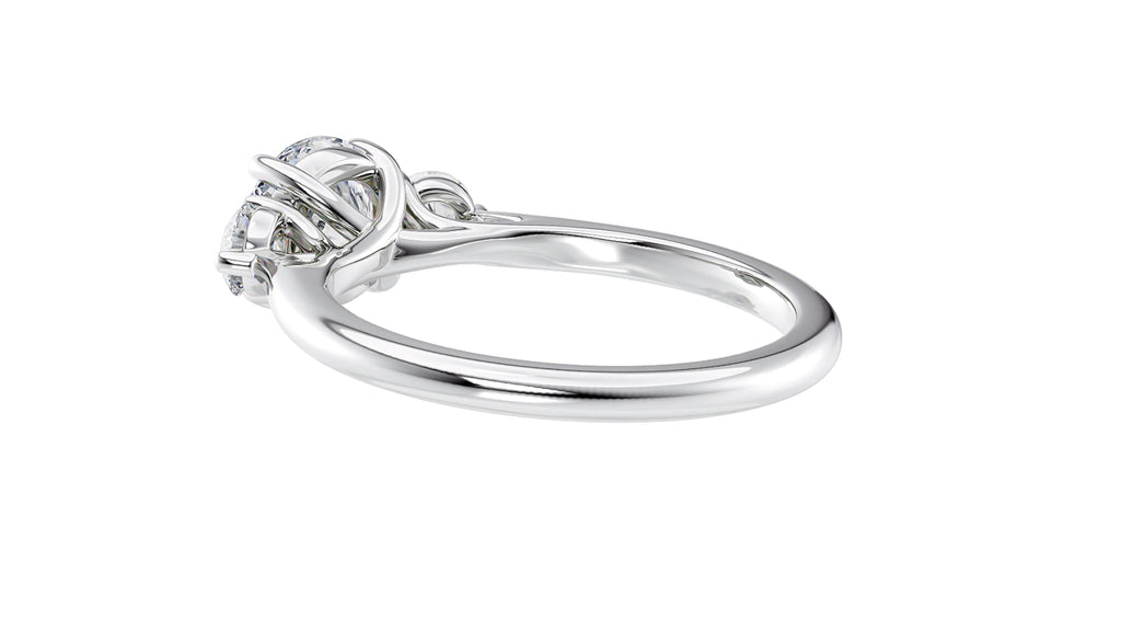 Round Classic 3 Stone Diamond Engagement Ring