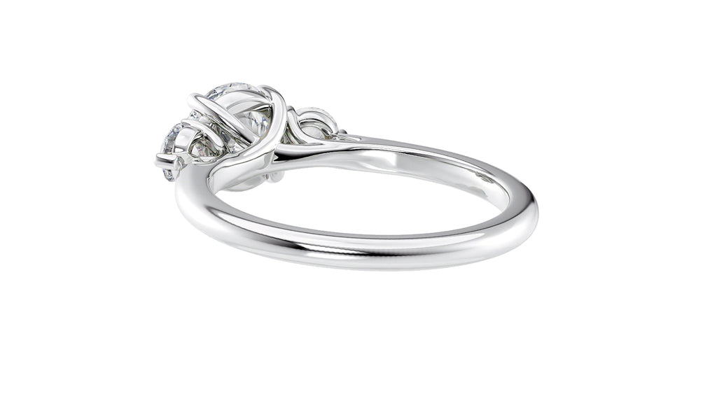 Round Classic 3 Stone Diamond Engagement Ring