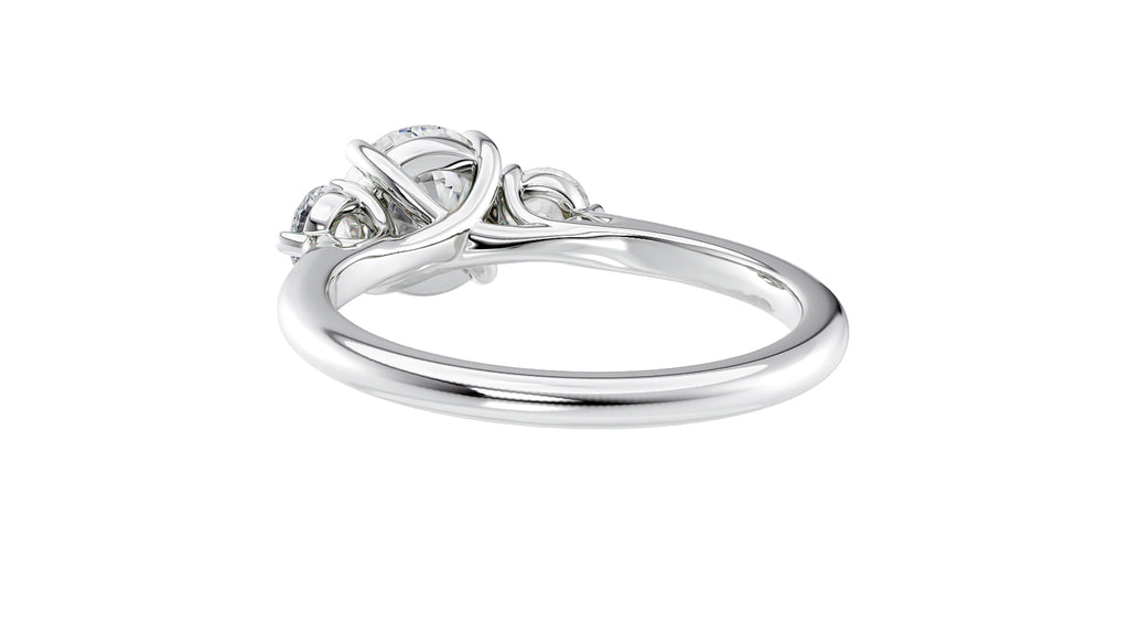 Round Classic 3 Stone Diamond Engagement Ring