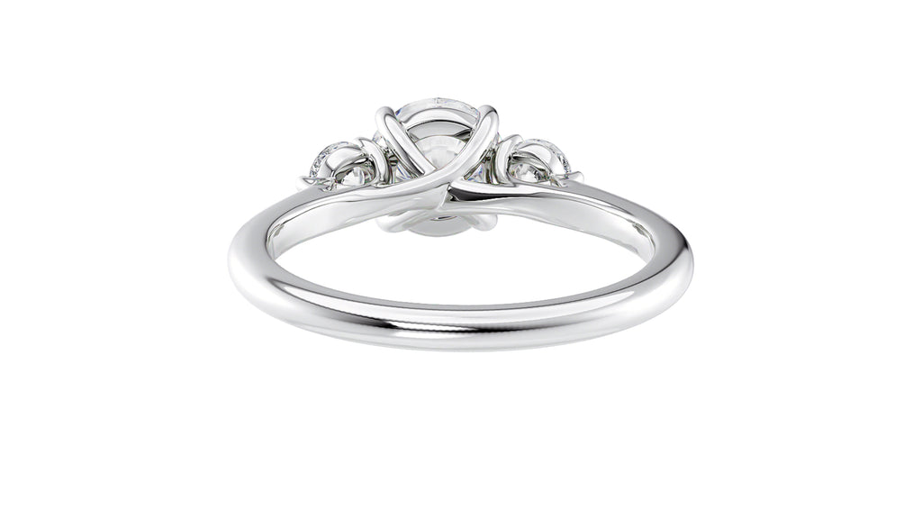 Round Classic 3 Stone Diamond Engagement Ring