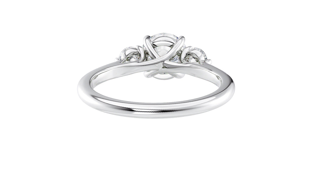 Round Classic 3 Stone Diamond Engagement Ring