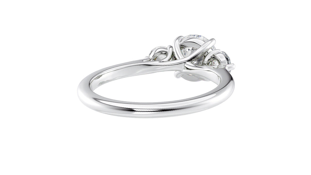 Round Classic 3 Stone Diamond Engagement Ring