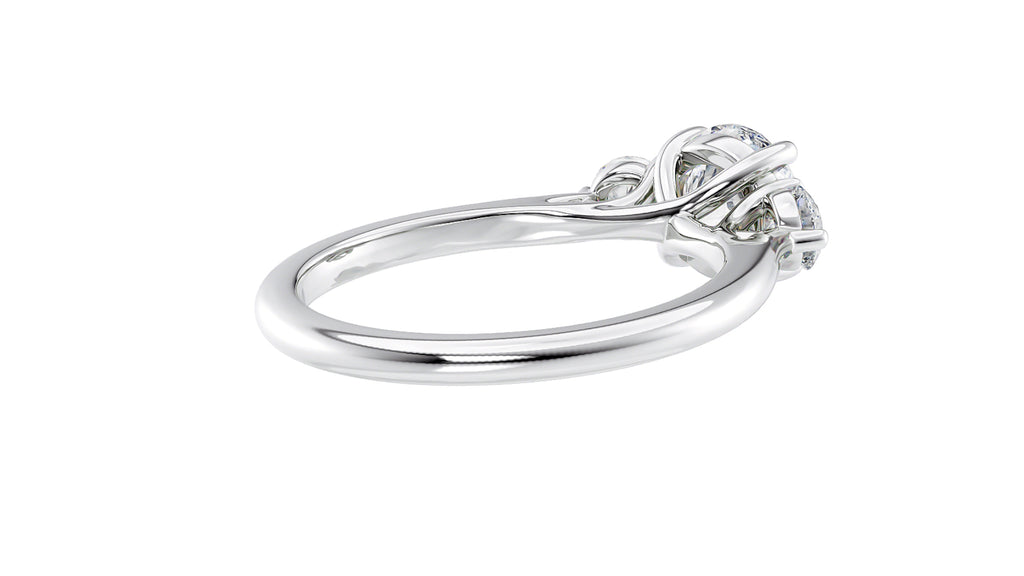 Round Classic 3 Stone Diamond Engagement Ring