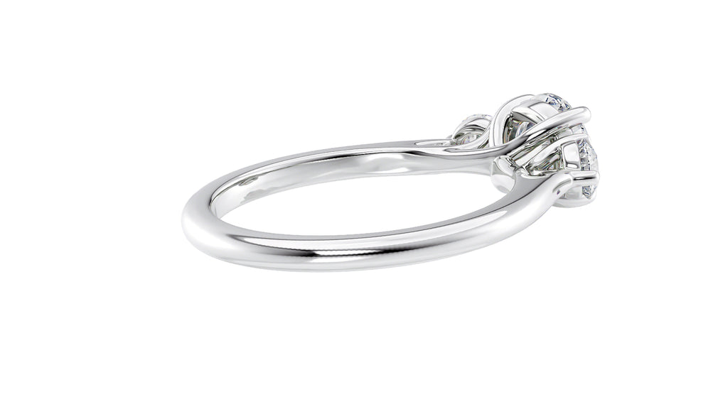 Round Classic 3 Stone Diamond Engagement Ring