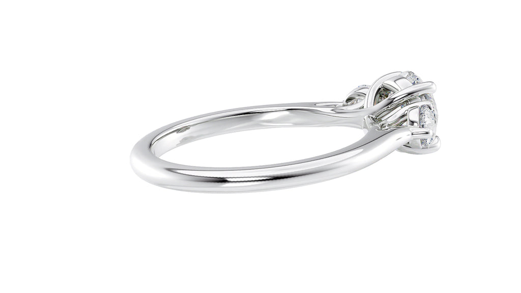 Round Classic 3 Stone Diamond Engagement Ring