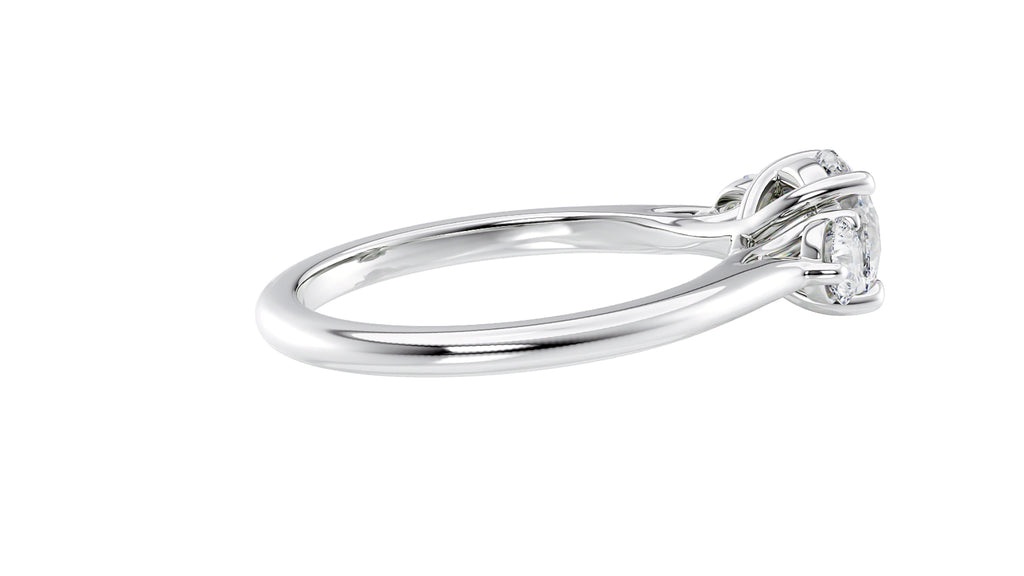 Round Classic 3 Stone Diamond Engagement Ring