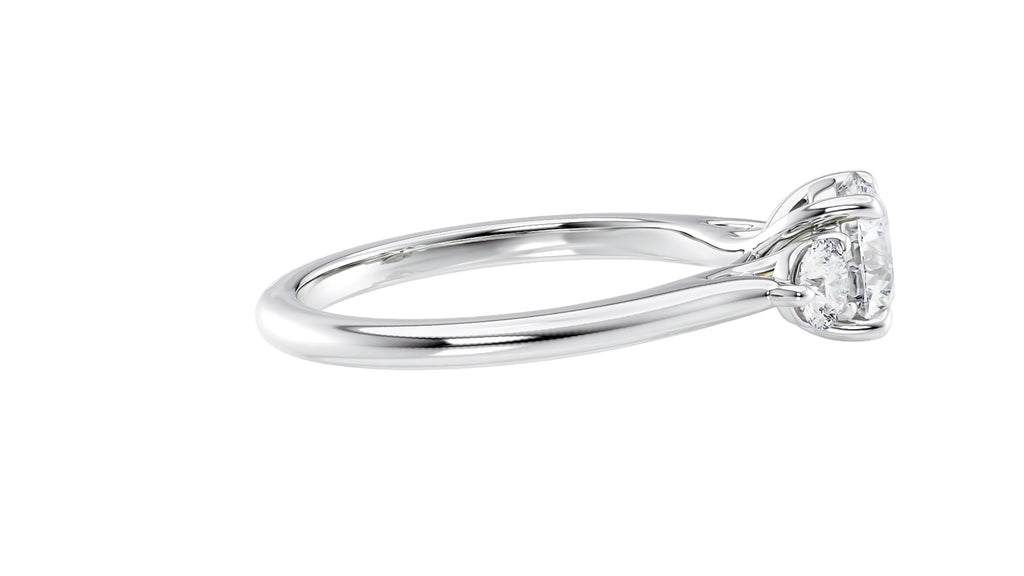 Round Classic 3 Stone Diamond Engagement Ring