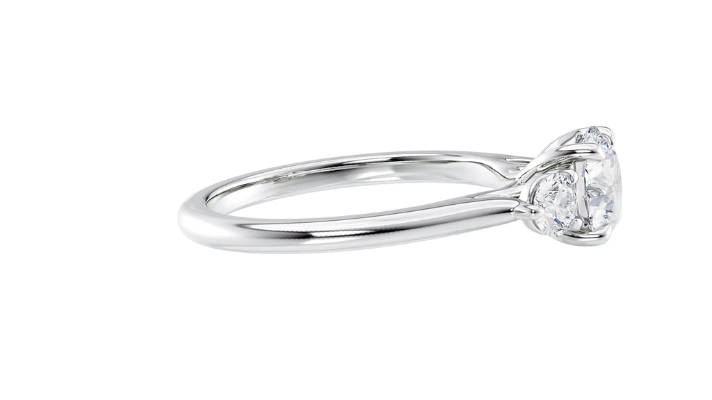 Round Classic 3 Stone Diamond Engagement Ring