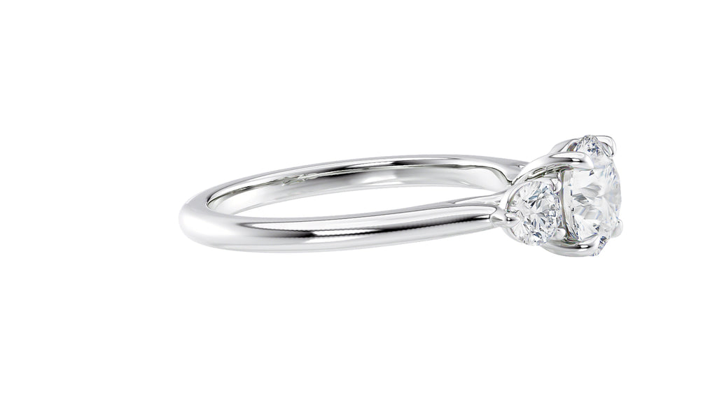 Round Classic 3 Stone Diamond Engagement Ring