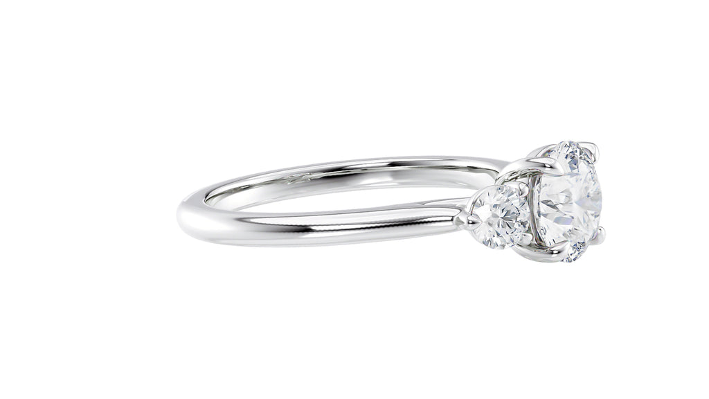 Round Classic 3 Stone Diamond Engagement Ring