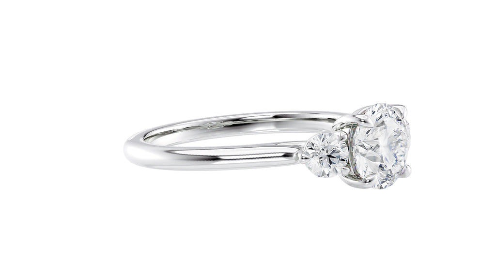 Round Classic 3 Stone Diamond Engagement Ring