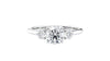 Round Classic 3 Stone Diamond Engagement Ring