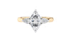 Marquise & Pear Cut 3 Stone Diamond Engagement Ring