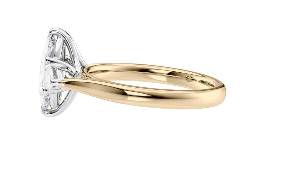 Marquise & Pear Cut 3 Stone Diamond Engagement Ring