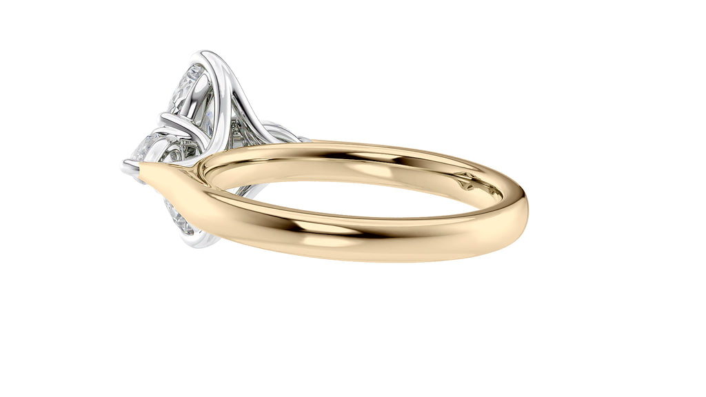 Marquise & Pear Cut 3 Stone Diamond Engagement Ring