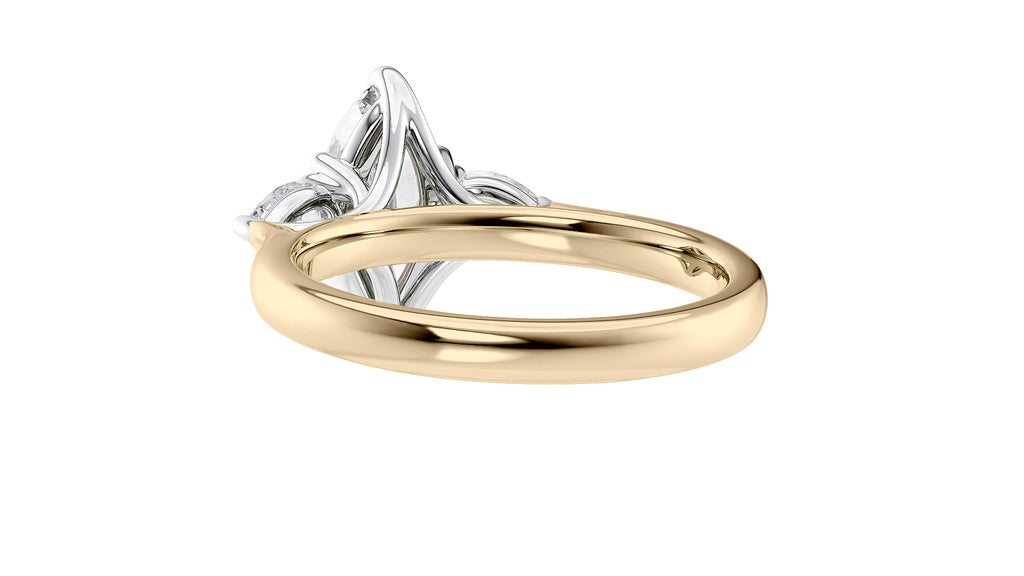 Marquise & Pear Cut 3 Stone Diamond Engagement Ring