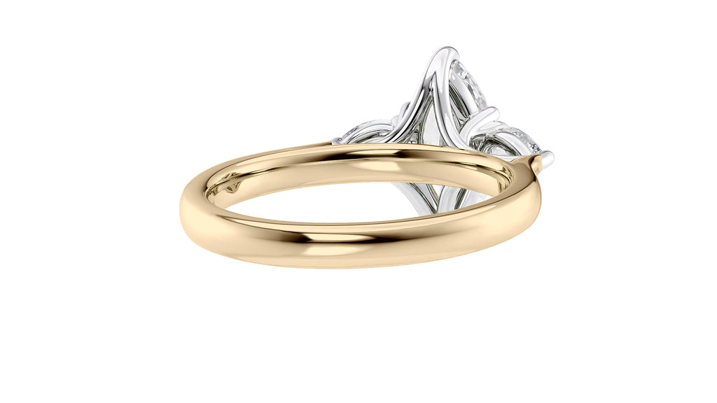 Marquise & Pear Cut 3 Stone Diamond Engagement Ring